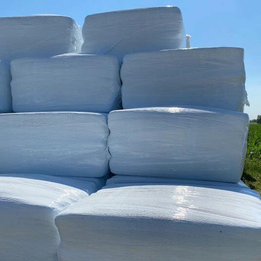 Fiber4Silage the ultimate silage stretch wrap - square bales